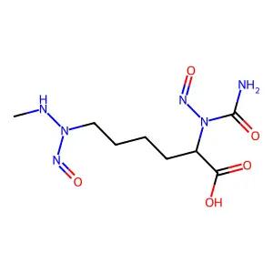 N(sup 2)-Carbamoyl-N(sup 2),N(sup 6)-dinitroso-N(sup 6)-methylaminolysine structure
