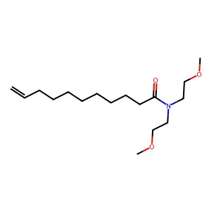 10-Undecenamide, N,N-bis(2-methoxyethyl)- structure
