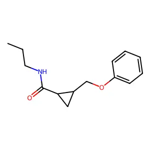 cis-(1R,2R)-2-(phenoxymethyl)-N-propylcyclopropane-1-carboxamide structure