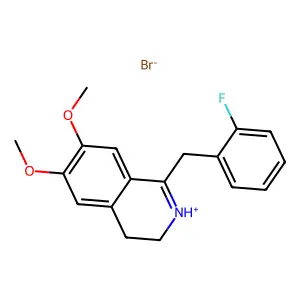 Bromure de dimethoxy-6,7 dihydro-3,4 ortho-fluorobenzyl-1 isoquinoleinium [French] structure