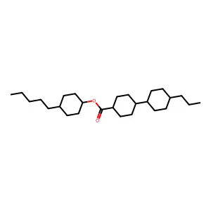 [1,1'-Bicyclohexyl]-4-carboxylic acid, 4'-propyl-, 4-pentylcyclohexyl ester structure