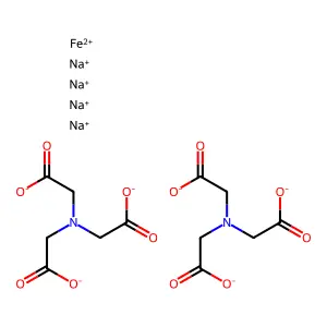 ACETIC ACID, NITRILOTRI-, DISODIUM SALT, IRON(II) chelate structure
