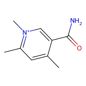 1,2,4-trimethyl-5-carboxamidepyridinium iodide structure