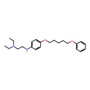 N',N'-diethyl-N-[4-(5-phenoxypentoxy)phenyl]ethane-1,2-diamine structure