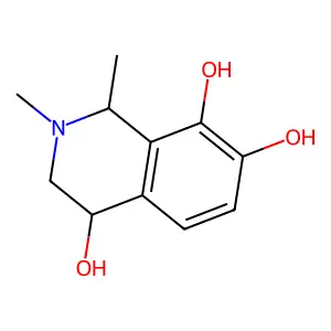 1,2-dimethyl-3,4-dihydro-1H-isoquinoline-4,7,8-triol structure
