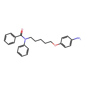 N-[5-(4-aminophenoxy)pentyl]-N-phenylbenzamide structure