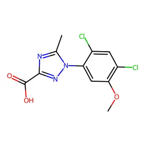 1-(2,4-dichloro-5-methoxyphenyl)-5-methyl-1H-1,2,4-triazole-3-carboxylic acid structure