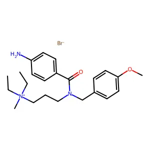 Ammonium, (3-(p-amino-N-(p-methoxybenzyl)benzamido)propyl)diethylmethyl-, bromide structure
