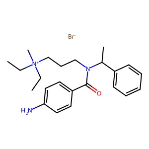 Ammonium, (3-(p-amino-N-(alpha-methylbenzyl)benzamido)propyl)diethylmethyl-, bromide structure
