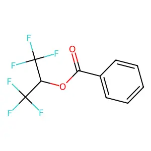 1,1,1,3,3,3-hexafluoropropan-2-yl benzoate structure