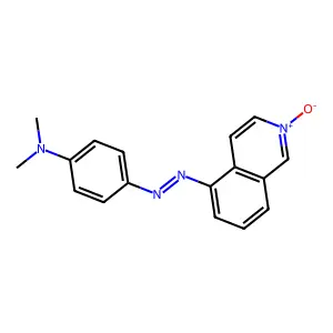 N,N-dimethyl-4-[(2-oxidoisoquinolin-2-ium-5-yl)diazenyl]aniline structure