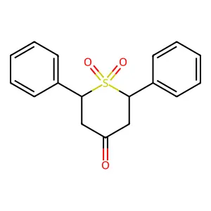 1,1-dioxo-2,6-diphenylthian-4-one structure