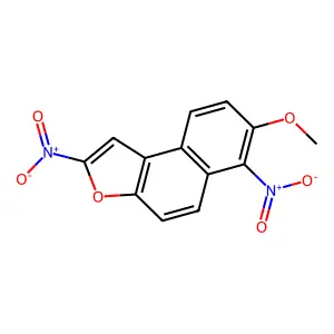 NAPHTHO(2,1-b)FURAN, 2,6-DINITRO-7-METHOXY- structure