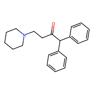 1,1-Diphenyl-4-(1-piperidinyl)-2-butanone structure