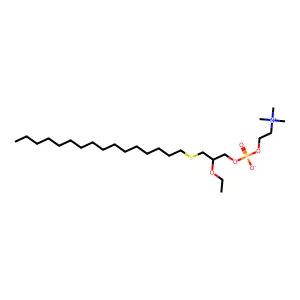 (2-ethoxy-3-hexadecylsulfanylpropyl) 2-(trimethylazaniumyl)ethyl phosphate structure