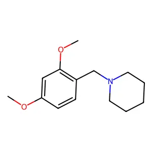 1-[(2,4-dimethoxyphenyl)methyl]piperidine structure