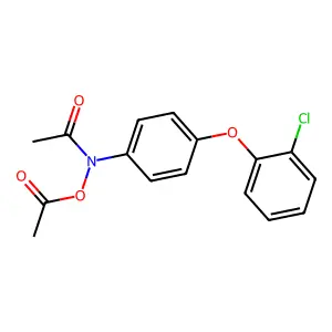 ACETAMIDE, N-(ACETYLOXY)-N-(4-(2-CHLOROPHENOXY)PHENYL)- structure