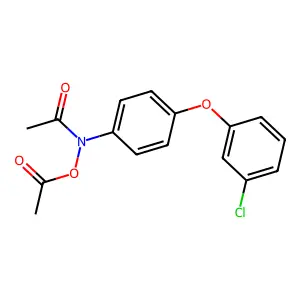 ACETAMIDE, N-(ACETYLOXY)-N-(4-(3-CHLOROPHENOXY)PHENYL)- structure