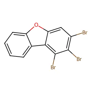 1,2,3-tribromo-dibenzofuran structure