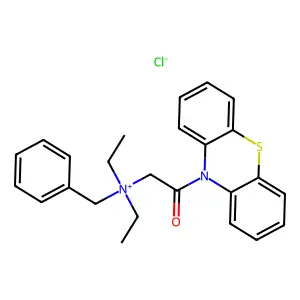 benzyl-diethyl-(2-oxo-2-phenothiazin-10-ylethyl)azanium chloride structure
