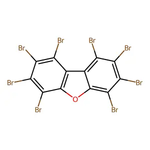 1,2,3,4,6,7,8,9-octabromodibenzofuran structure