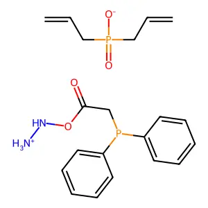 bis(prop-2-enyl)phosphinate[(2-diphenylphosphanylacetyl)oxyamino]azanium structure