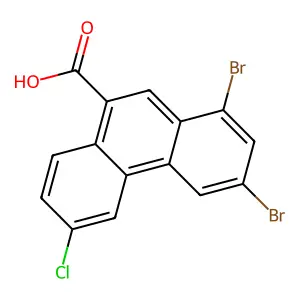 1,3-Dibromo-6-chloro-9-phenanthroic acid structure