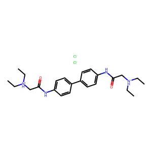 [2-[4-[4-[[2-(diethylazaniumyl)acetyl]amino]phenyl]anilino]-2-oxoethyl]-diethylazanium dichloride structure