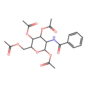 1,3,4,6-Tetra-O-acetyl-2-(benzoylamino)-2-deoxyhexopyranose structure