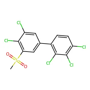 1,2,3-trichloro-4-(3,4-dichloro-5-methylsulfonylphenyl)benzene structure