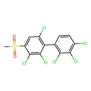 1,3,4-trichloro-5-methylsulfonyl-2-(2,3,4-trichlorophenyl)benzene structure