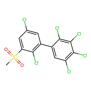 1,2,3,4-tetrachloro-5-(2,5-dichloro-3-methylsulfonylphenyl)benzene structure