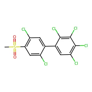 1,2,3,4-tetrachloro-5-(2,5-dichloro-4-methylsulfonylphenyl)benzene structure