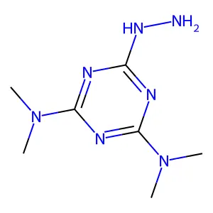 6-hydrazinyl-2-N,2-N,4-N,4-N-tetramethyl-1,3,5-triazine-2,4-diamine structure