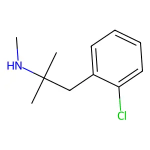 [1-(2-chlorophenyl)-2-methylpropan-2-yl](methyl)amine structure