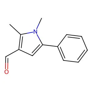 1,2-dimethyl-5-phenylpyrrole-3-carbaldehyde structure