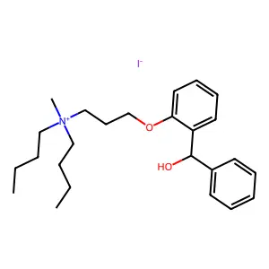 Dibutyl(3-(2-(alpha-hydroxybenzyl)phenoxy)propyl)methylammonium iodide structure