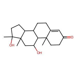 (8S,9S,10R,11S,13S,14S,17S)-11,17-dihydroxy-10,13,17-trimethyl-2,6,7,8,9,11,12,14,15,16-decahydro-1H-cyclopenta[a]phenanthren-3-one structure