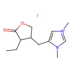 Pilocarpinium, N-methyl-, iodide structure