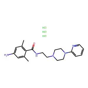 4-amino-2,6-dimethyl-N-[2-(4-pyridin-2-ylpiperazin-1-yl)ethyl]benzamidetrihydrochloride structure