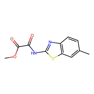 methyl 2-[(6-methyl-1,3-benzothiazol-2-yl)amino]-2-oxoacetate structure
