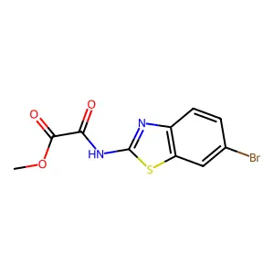 ACETIC ACID, ((6-BROMO-2-BENZOTHIAZOLYL)AMINO)OXO-, METHYL ESTER structure