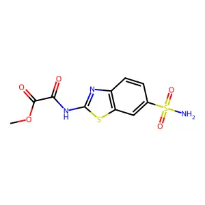 methyl 2-oxo-2-[(6-sulfamoyl-1,3-benzothiazol-2-yl)amino]acetate structure