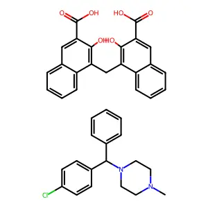 CHLORCYCLIZINE PAMOATE structure