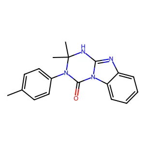 1,3,5-Triazino(1,2-a)benzimidazol-4(1H)-one, 2,3-dihydro-2,2-dimethyl-3-(3-methylphenyl)- structure