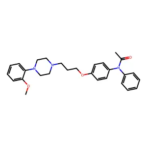 N-[4-[3-[4-(2-methoxyphenyl)piperazin-1-yl]propoxy]phenyl]-N-phenylacetamide structure