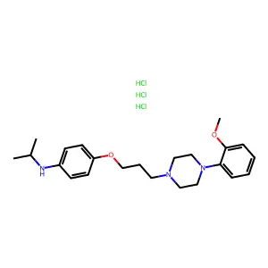 Benzenamine, 4-(3-(4-(2-methoxyphenyl)-1-piperazinyl)propoxy)-N-(1-methylethyl)-, trihydrochloride structure