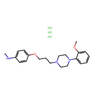 Benzenamine, 4-(3-(4-(2-methoxyphenyl)-1-piperazinyl)propoxy)-N-methyl-, trihydrochloride, hydrate structure