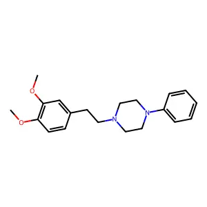 1-[2-(3,4-dimethoxyphenyl)ethyl]-4-phenylpiperazine structure