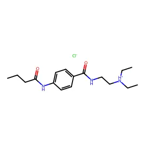 N-(2-(Diethylamino)ethyl)-4-((1-oxobutyl)amino)benzamide hydrochloride structure